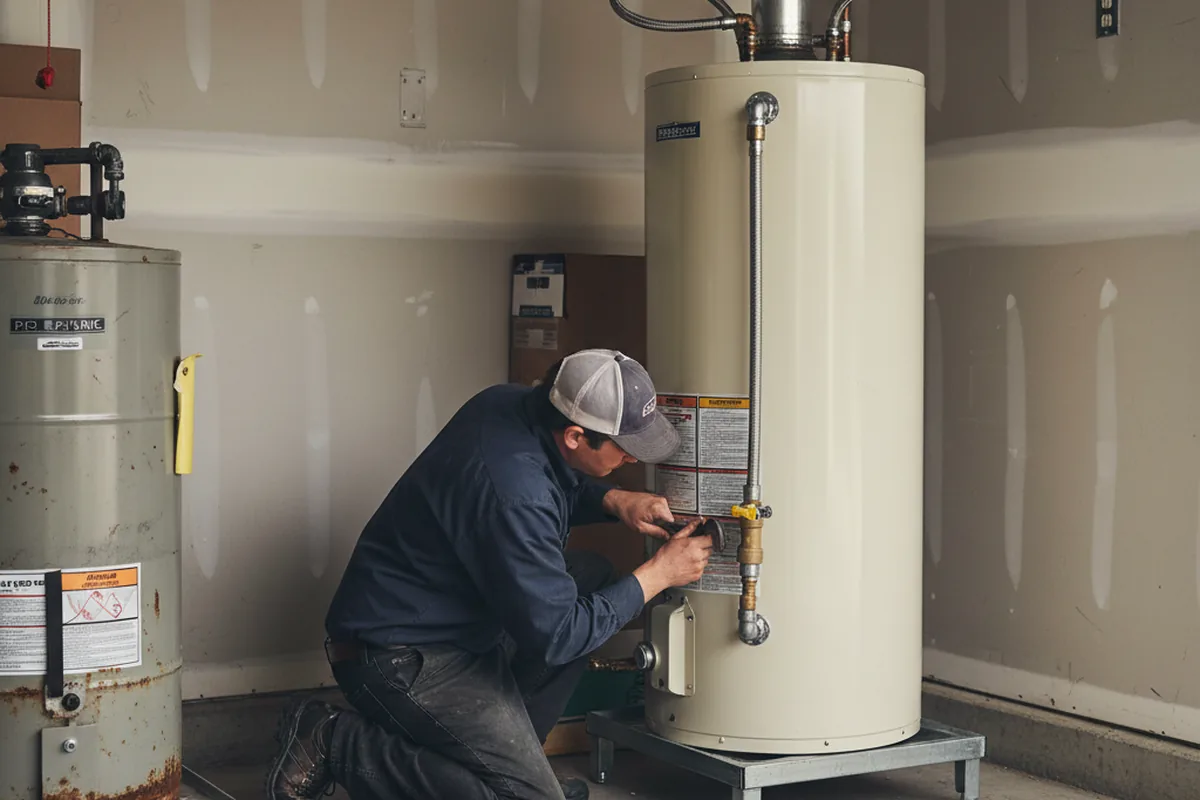 Water heater and shutoff valve replacement in Goodman